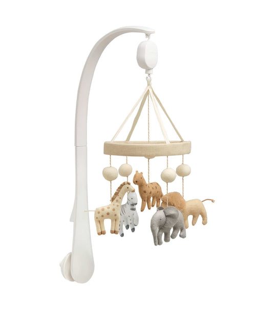 Mamas And Papas Born To Be Wild Musical Mobile With Wind Up Calming Safari Animals For Baby Sleep