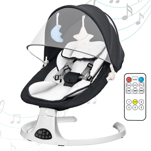 FK Sports Electric Baby Swing Rocker Chair - With Bluetooth Music And Remote Control For Soothing