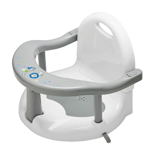 Foldable Baby Bath Seat Toddler Bathtub Seat with Suction Cups for Stability, Cute Wrap Around Bath Tub Chair Baby, Portable Anti-Slip Sit Up Support Seats for 6-18 Months Kids Toddler New Born Gift