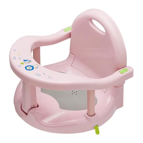 Foldable Baby Bath Seat Toddler Bathtub Seat with Suction Cups for Stability, Cute Wrap Around Bath Tub Chair Baby, Portable Anti-Slip Sit Up Support Seats for 6-18 Months Kids Toddler New Born Gift