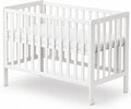 Wooden Baby Cot Bed With Deluxe Aloe Vera Mattress，Baby Crib，Convertible Cot，Baby Crib，3 Adjustable Bed Base Positions (120x60CM)