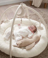 Mamas and Papas Playmat and Gym Welcome to the World Duckling - Quilted Faux Fur Base with Hanging Musical Toy